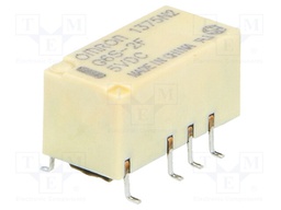 Relay: electromagnetic; DPDT; Ucoil: 5VDC; 0.5A/125VAC; 2A/30VDC