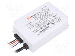 Power supply: switched-mode; LED; 45W; 60VDC; 0.75A; 90÷295VAC