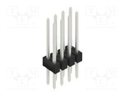 Connector: pin strips; pin header; male; PIN: 8; 2.54mm; THT; 2x4