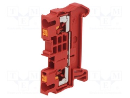 Splice terminal: rail; 0.14÷4mm2; ways: 1; terminals: 2; red; TS35