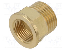 Male-female,reductive,hexagonal; brass CW617N; BR