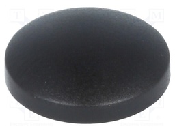 Button; round; black; Mat: plastic
