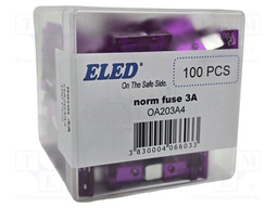 Fuse: fuse; 3A; 32VDC; automotive; 19.2mm; 19.2x5.2x19.2mm