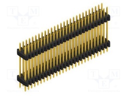 Connector: pin strips; pin header; male; PIN: 54; 1.27mm; THT; 2x27