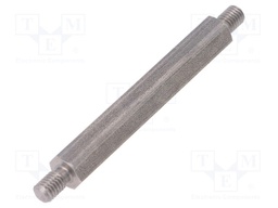 Screwed spacer sleeve; 55mm; Ext.thread: M5; hexagonal
