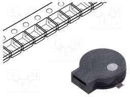 Sound transducer: elektromagnetic alarm; SMD; 2731Hz; 90mA; 15Ω