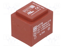 Transformer: encapsulated; 2.3VA; 117VAC; 15V; 15V; 77mA; 77mA