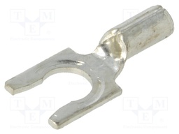 Fork terminal; M4,5; crimped; for cable; non-insulated; copper