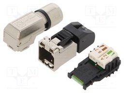 Plug; RJ45; PIN: 8; Cat: 6a; shielded; Layout: 8p8c; 5.5÷10mm; IDC