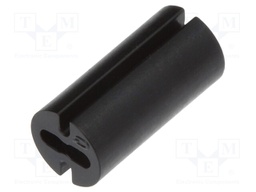 Spacer sleeve; LED; Øout: 4.8mm; ØLED: 3mm; L: 10mm; black; UL94V-0