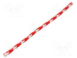 Rope; polypropylene; Ørope: 5mm; L: 50m; with a core; white-red