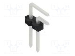 Connector: pin strips; pin header; male; PIN: 2; 2.54mm; THT; 2x1