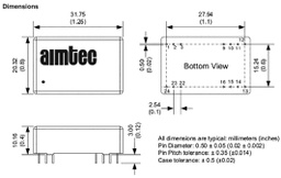 Converter: DC/DC; 6W; Uin: 9÷36V; Uout: 24VDC; Iout: 250mA; DIP24