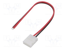 LED tape connector; for tape-wire connection; with leads; 6A