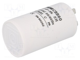 Capacitor: motors, run; 20uF; 450V; Ø40x70mm; -25÷70°C; ±5%; 3000h