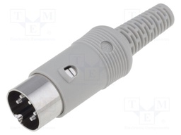 Plug; DIN; male; PIN: 5; Layout: 240°; straight; for cable; soldering