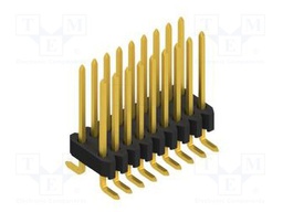 Connector: pin strips; pin header; male; PIN: 18; 1.27mm; SMT; 2x9