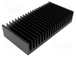 Heatsink: extruded; grilled; black; L: 100mm; W: 200mm; H: 40mm