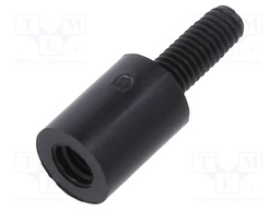 Screwed spacer sleeve; cylindrical; polyamide; M3; M3; 8mm