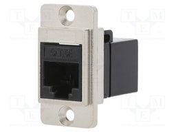 Coupler; DUALSLIM; Cat: 5e; Layout: 8p8c; RJ45 socket,both sides