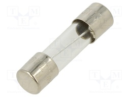 Fuse: fuse; 125mA; 250VAC; glass; 20x5.2mm; brass; bulk