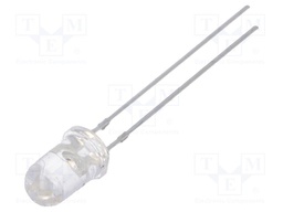 LED; 5mm; ultraviolet; 15°; 20mA; λd: 380-390nm; 8÷10mW; -30÷85°C
