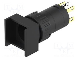 Switch: body; 16mm; Stabl.pos: 2; NC + NO; Pos: 2; Cutout: Ø16.2mm