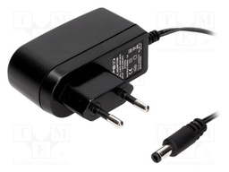 Power supply: switched-mode; 9VDC; 1A; Out: 5,5/2,5; 9W; Plug: EU