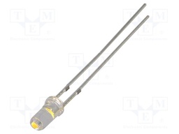 LED; white warm; 3mm; 1120÷1560mcd; 100°; Front: flat; 2.9÷3.4VDC