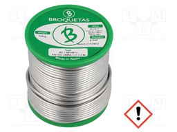 Soldering wire; Sn99,3Cu0,7; 2mm; 0.5kg; lead free; Package: reel