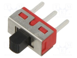 Switch: slide; Pos: 3; SP3T; ON-OFF-ON; 2A/250VAC; 5A/28VDC; THT; 500