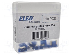 Fuse: fuse; 15A; 58VDC; automotive; 10.9mm; 10.9x3.8x8.73mm