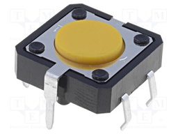Microswitch TACT; SPST-NO; Pos: 2; 0.05A/24VDC; THT; none; 2.55N