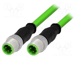 Cable: for sensors/automation; PIN: 4; M12-M12; D code-Ethernet
