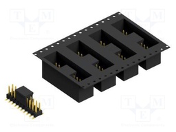 Connector: pin strips; pin header; male; PIN: 20; 2.54mm; SMT; 2x10