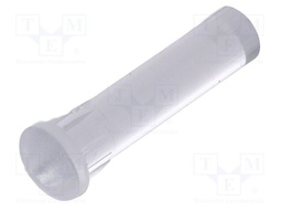 Fiber for LED; Ø5mm; L: 16.3mm; round; Front: convex; straight