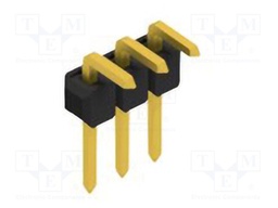 Connector: pin strips; pin header; male; PIN: 3; 2.54mm; THT; 1x3