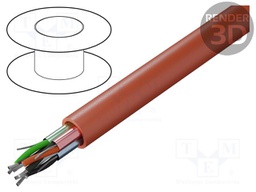 Wire; 3x2x22AWG; shielded,pairs shielded with Al-PET foil; FEP