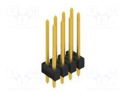 Connector: pin strips; pin header; male; PIN: 8; 2.54mm; THT; 2x4