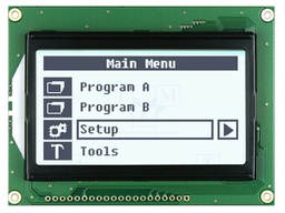 Display: LCD; 128x64; FSTN Positive; grey; 93x70mm; LED; 1x20; 5V