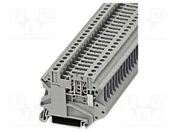 Splice terminal: rail; 0.14÷6mm2; ways: 1; terminals: 2; grey; TS35