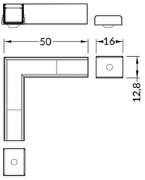 Connector 90°; silver; aluminium; Application: SMART10; anodized