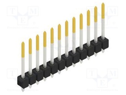 Connector: pin strips; pin header; male; PIN: 12; 2.54mm; THT; 1x12