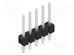 Connector: pin strips; pin header; male; PIN: 5; 2.54mm; THT; 1x5